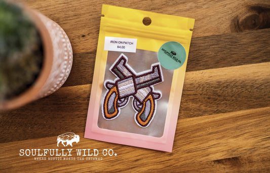 Iron On Patch - Double Pistol