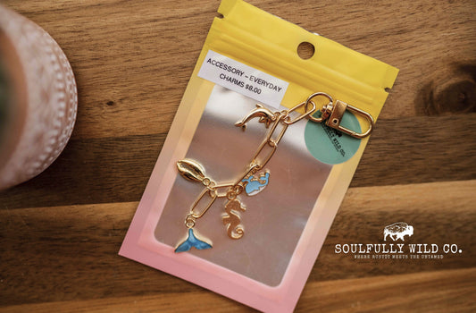 Everyday Charm - Whale Tail. Whale (Blue), Sea Shell, Sea Horse and Dolphin