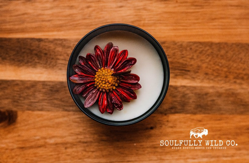 Soulful Handcrafted Soy Candles - Red & Purple (Scent: Sunset Beach)