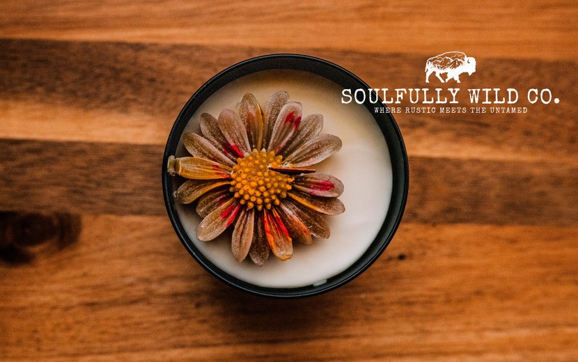 Soulful Handcrafted Soy Candles - Tan, Yellow & Red (Scent: Baja Cactus)