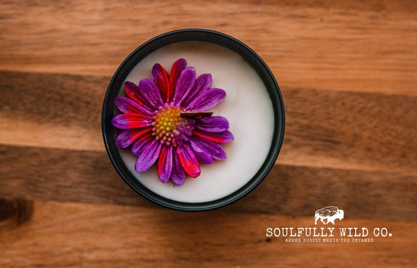 Soulful Handcrafted Soy Candles - Purple & Pink (Scent: Gypsy Soul)