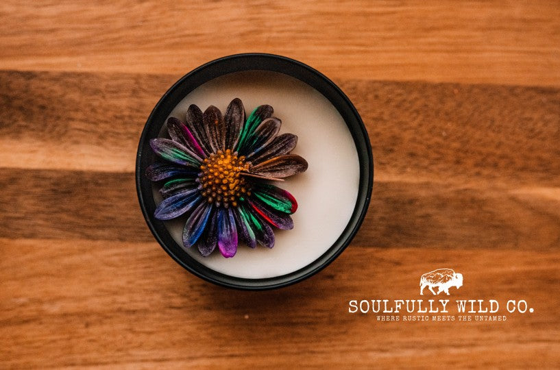Soulful Handcrafted Soy Candles - Grey & Multi Colours (Scent: Gypsy Soul)
