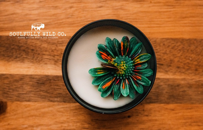 Soulful Handcrafted Soy Candles - Green, Orange & Yellow (Scent: Between the Sheets)