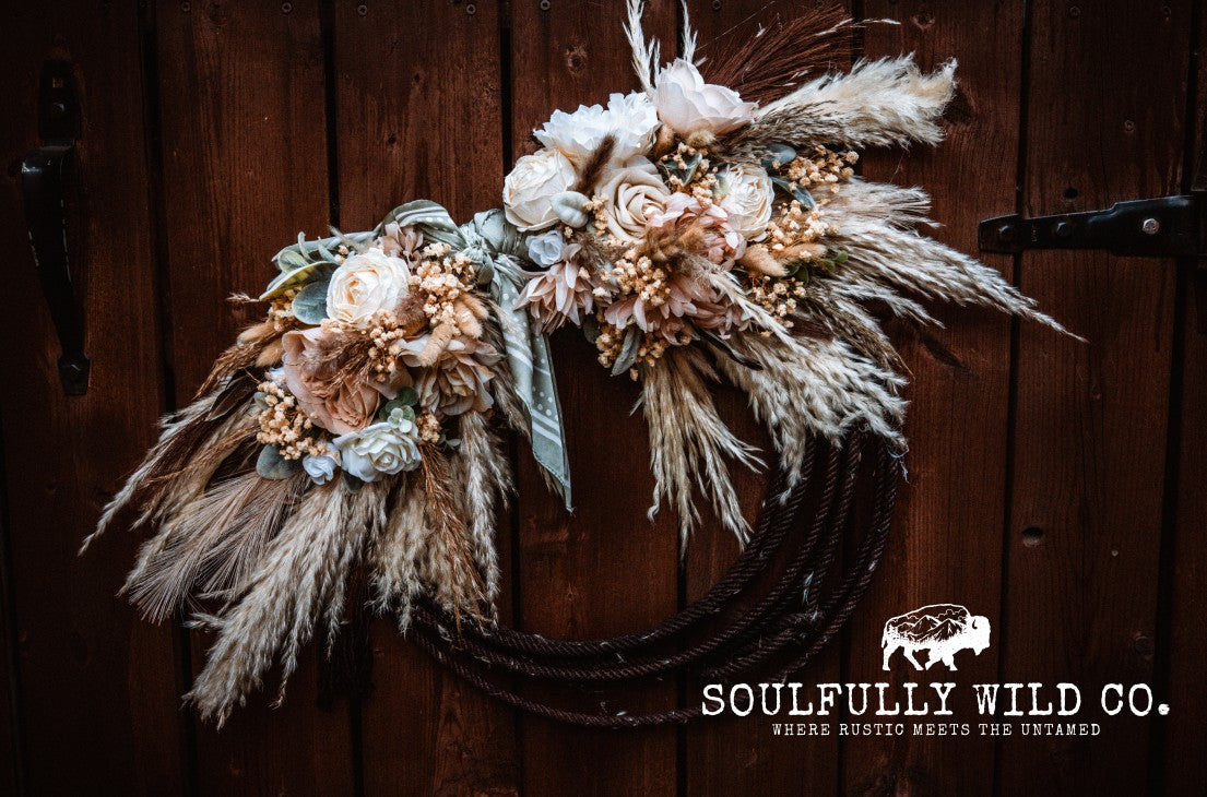 Western Soulful Rope Wreath  "Sagebrush Trail"
