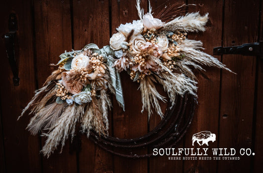 Western Soulful Rope Wreath  "Sagebrush Trail"