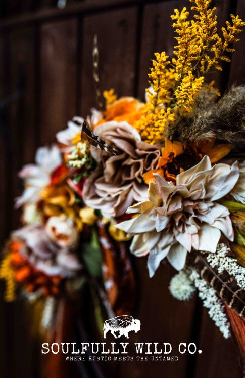 Western Soulful Rope Wreath - Fall Colours