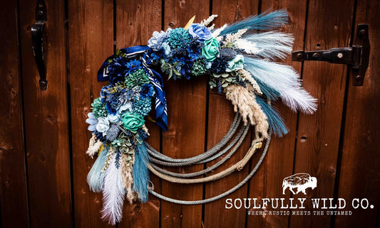 Western Soulful Rope Wreath - "Desert Moonlight"