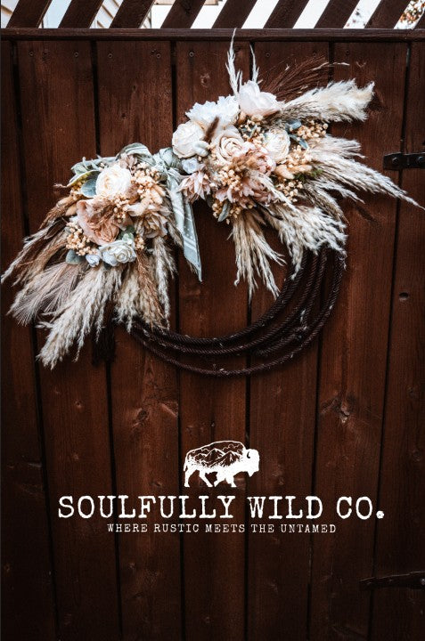 Western Soulful Rope Wreath  "Sagebrush Trail"